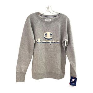 New! Champion Men’s Pullover Sweatshirt – Soft Grey, Size Medium, NWT